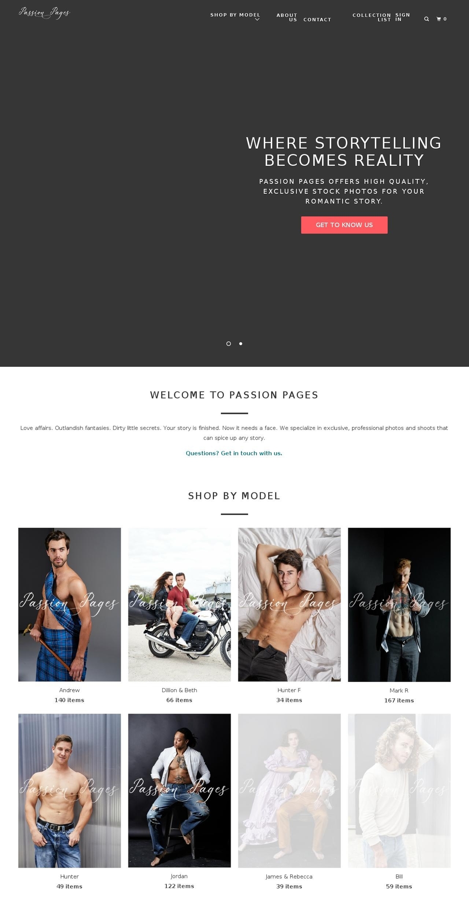 passionpages.net shopify website screenshot