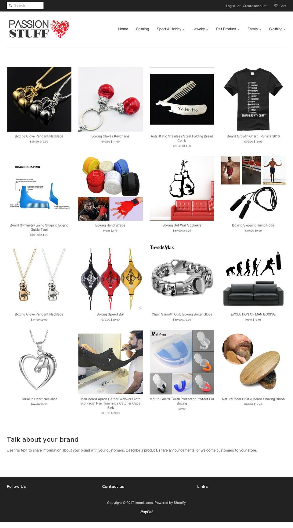 passionstuff.com shopify website screenshot