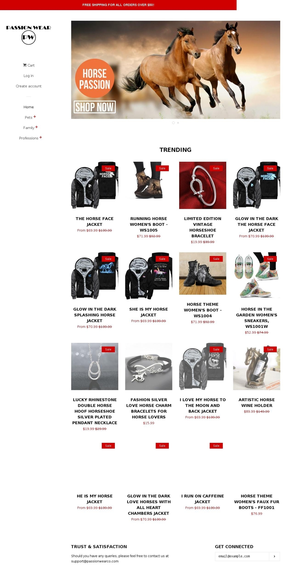 passionwearco.com shopify website screenshot