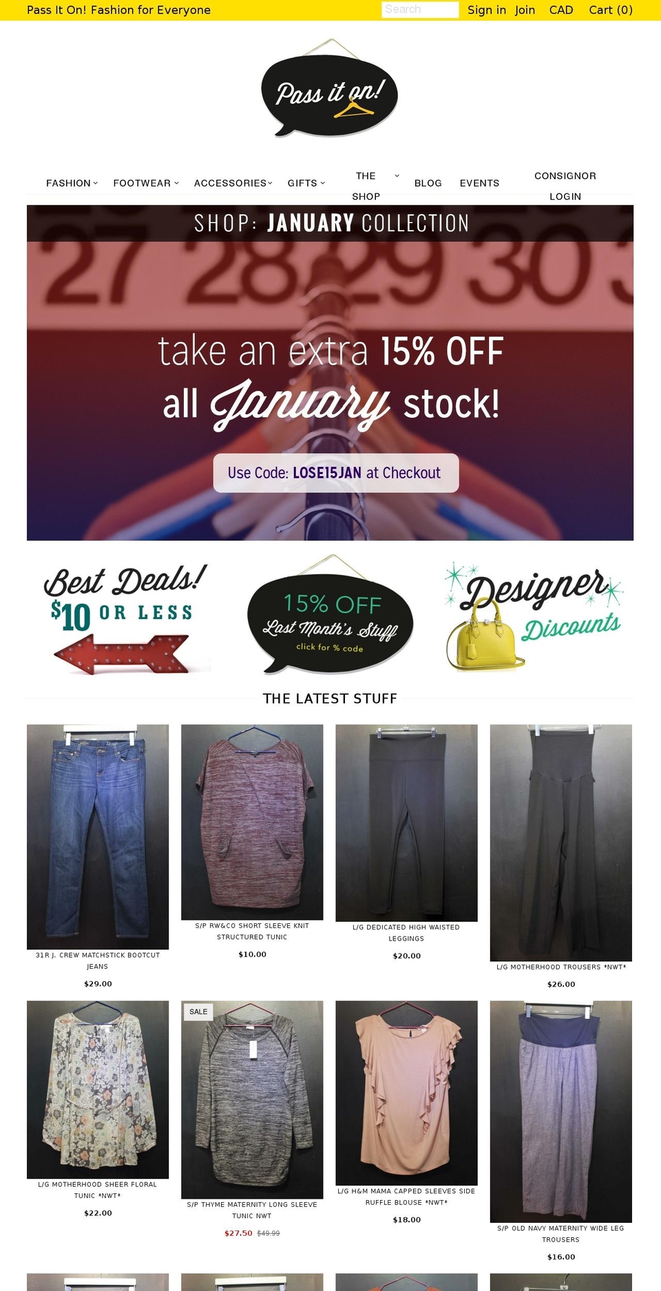 passitonto.com shopify website screenshot