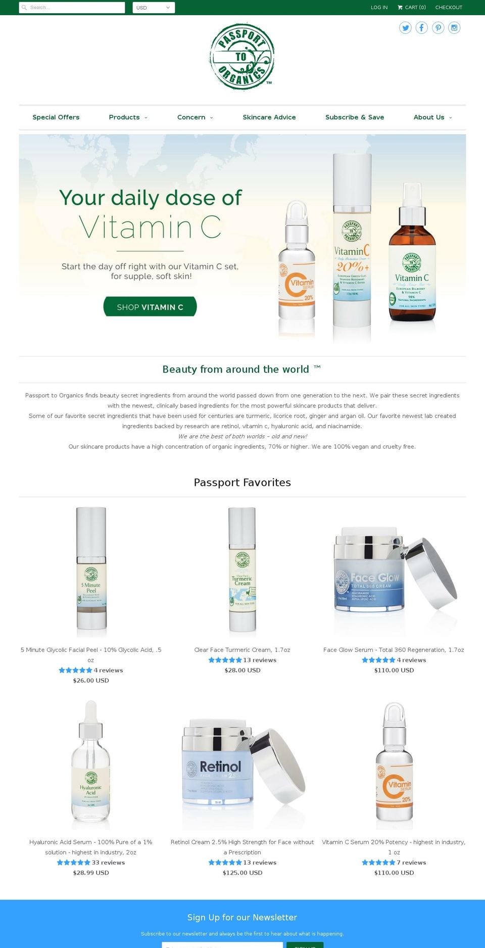 passporttoorganic.com shopify website screenshot