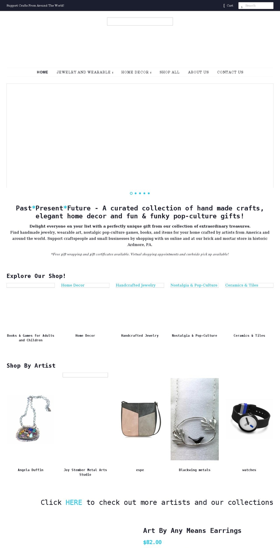 past-present-future.net shopify website screenshot