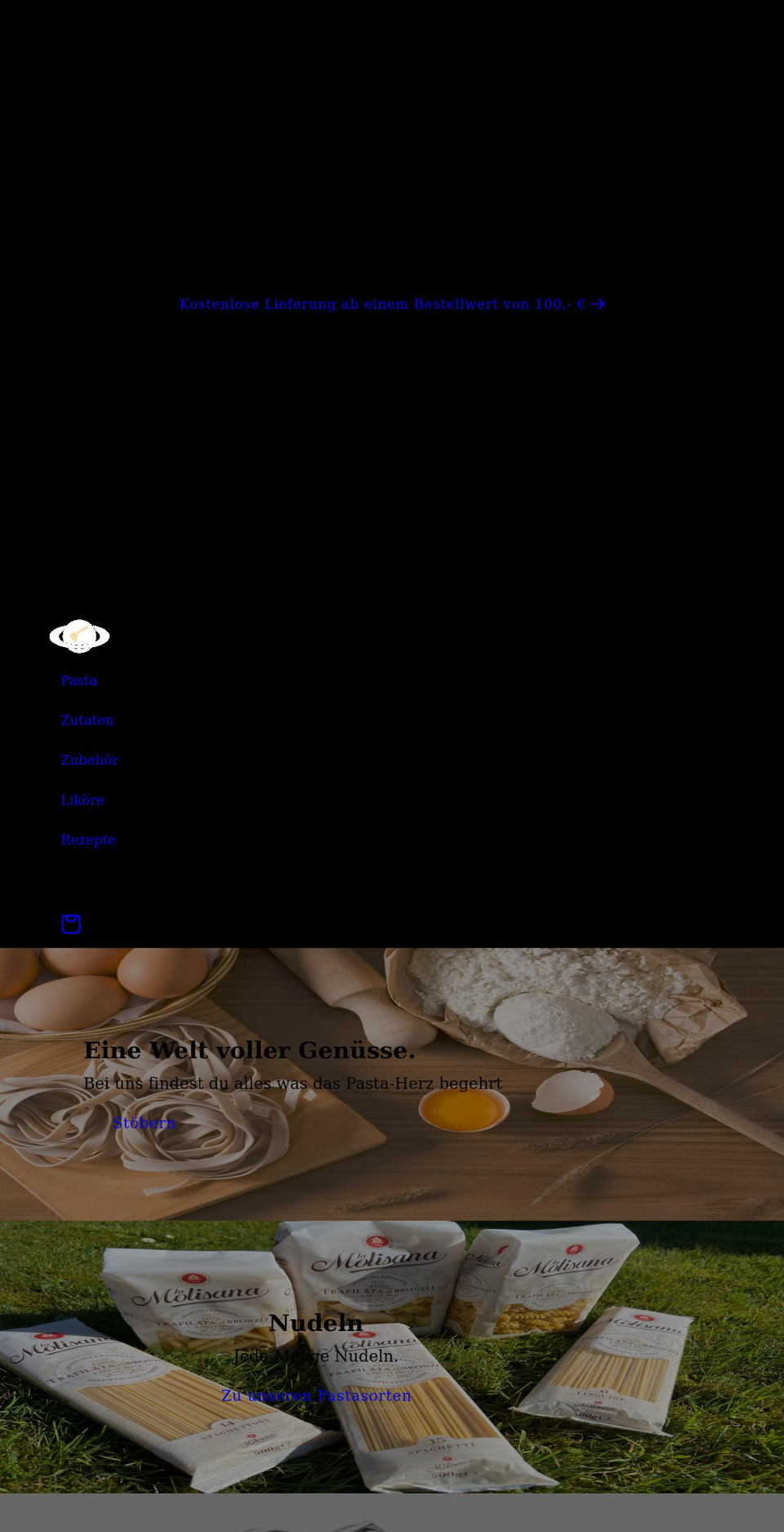 pastawelt.de shopify website screenshot