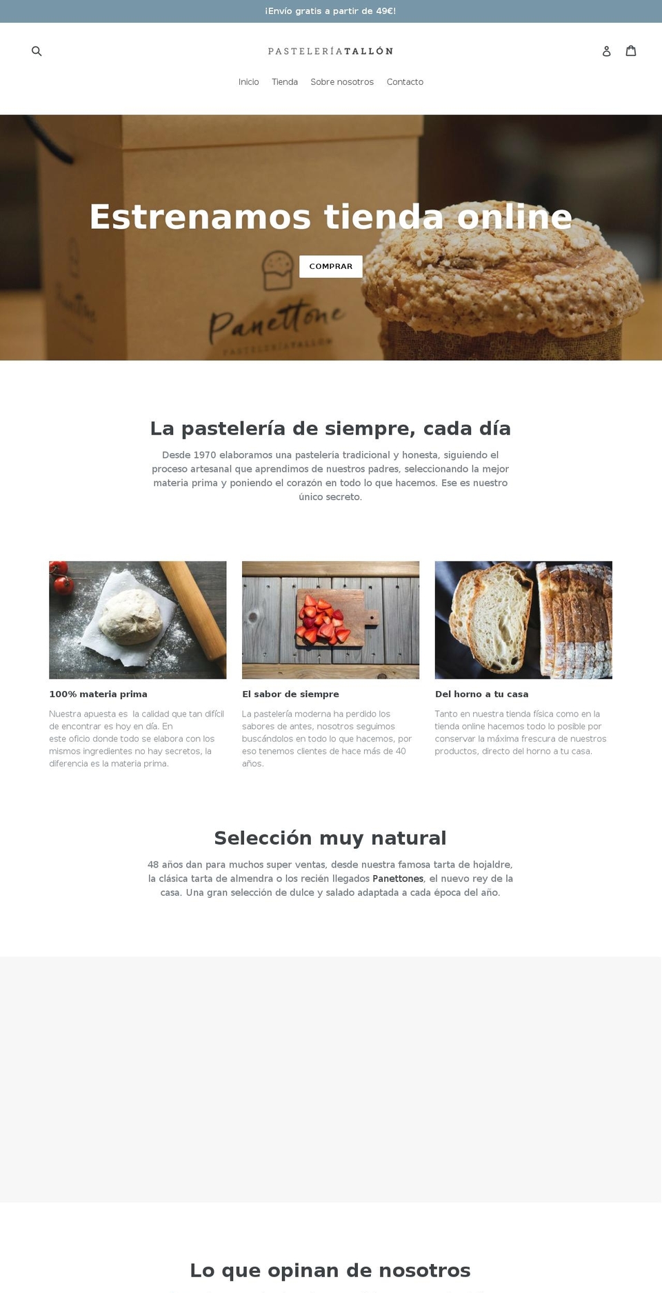 pasteleriatallon.com shopify website screenshot
