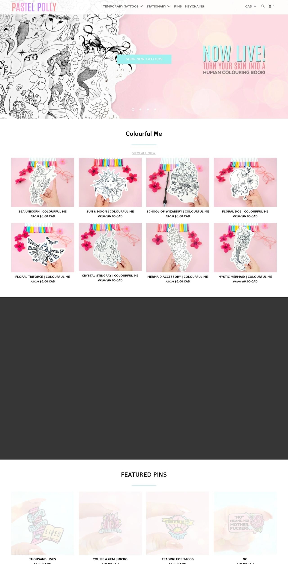 pastelpolly.com — Shopify storefront screenshot
