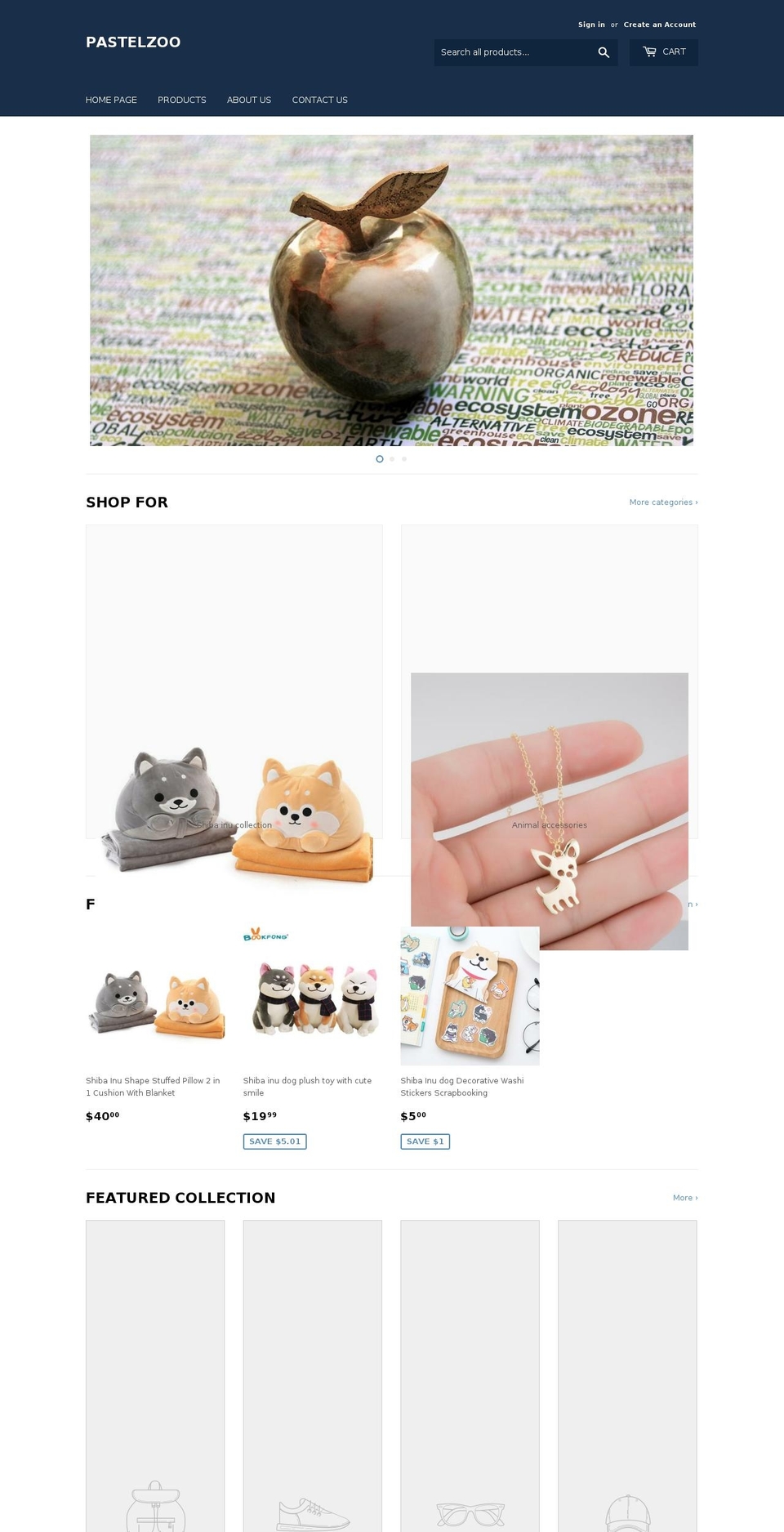 pastelzoo.com — Shopify storefront screenshot