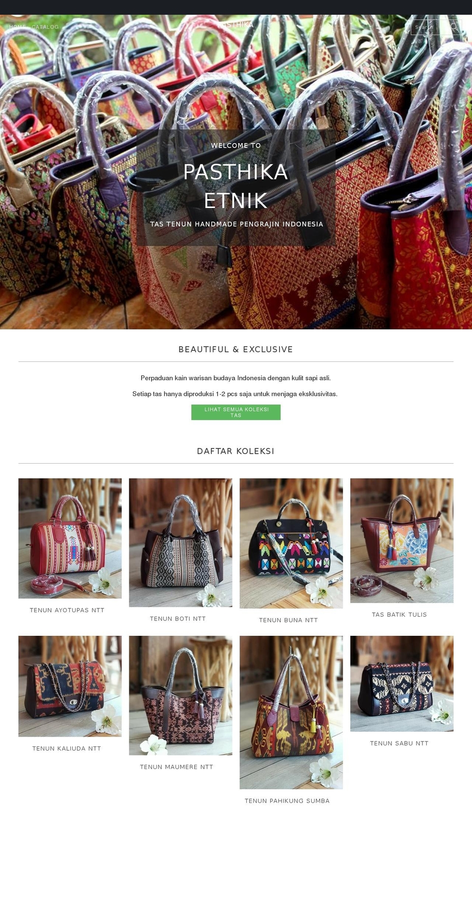 pasthikaetnik.com — Shopify storefront screenshot