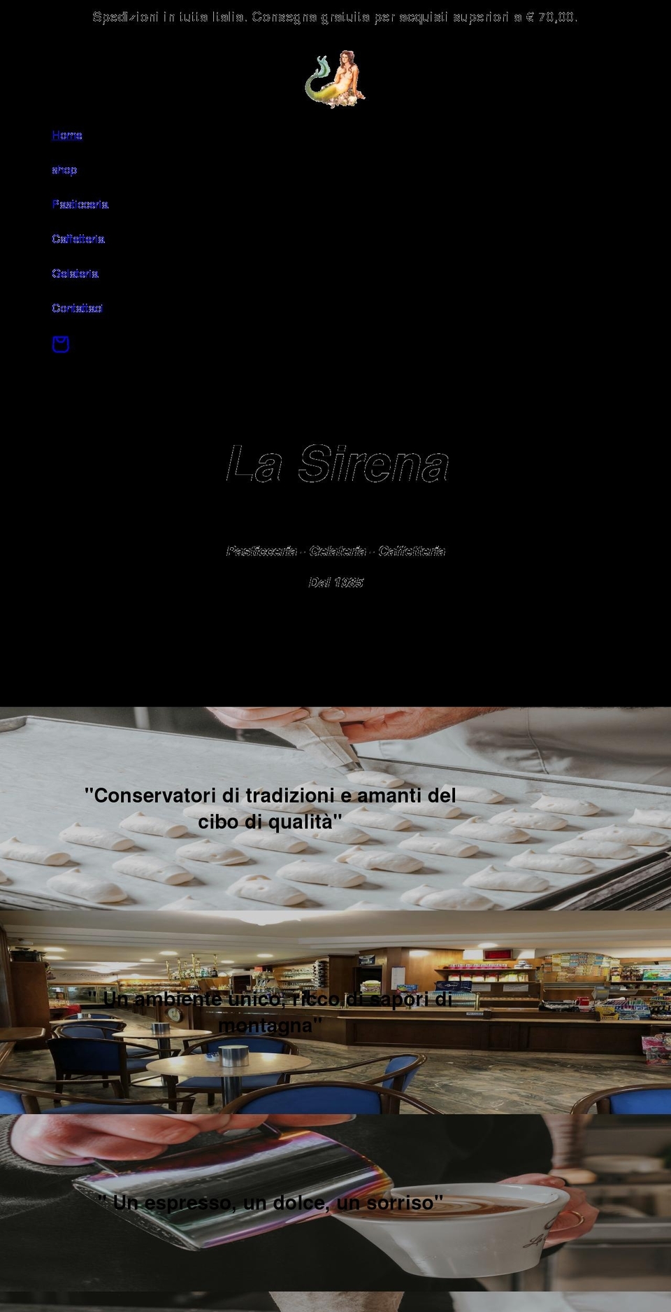 pasticceriabarlasirena.it shopify website screenshot