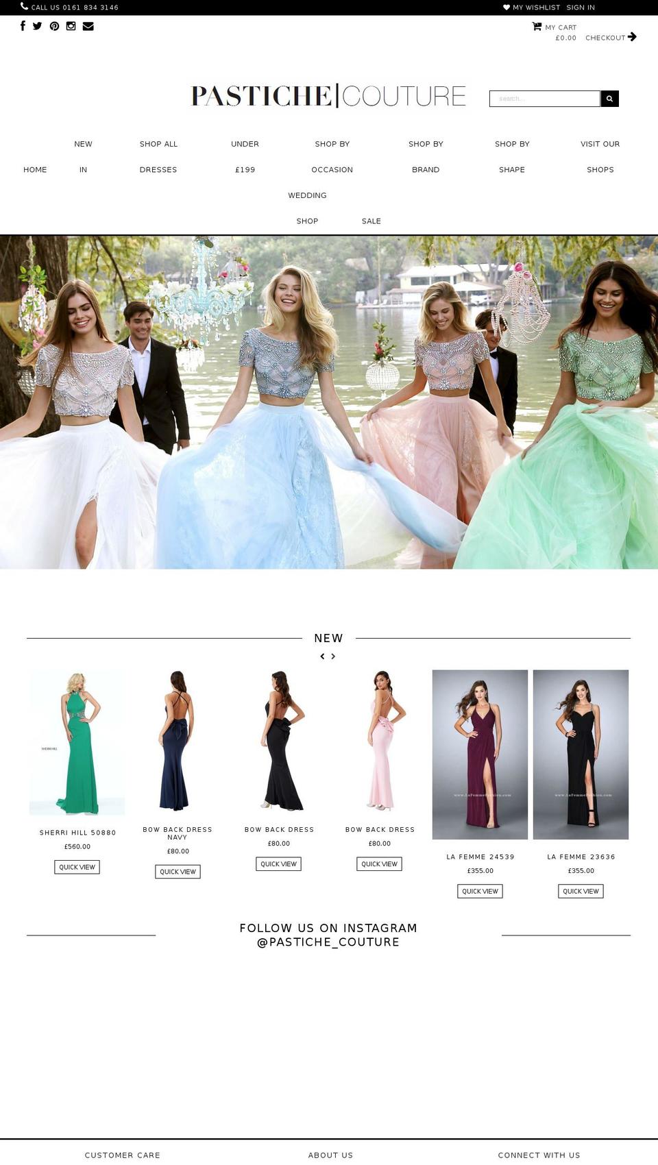 pastichecouturelondon.com shopify website screenshot