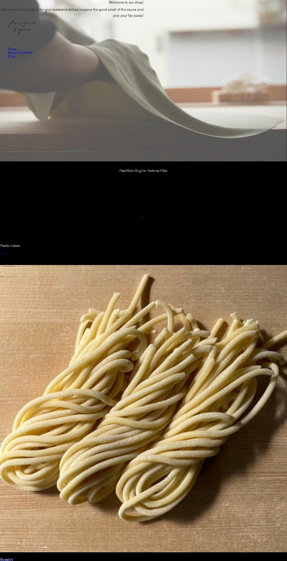 pastificio.jp shopify website screenshot