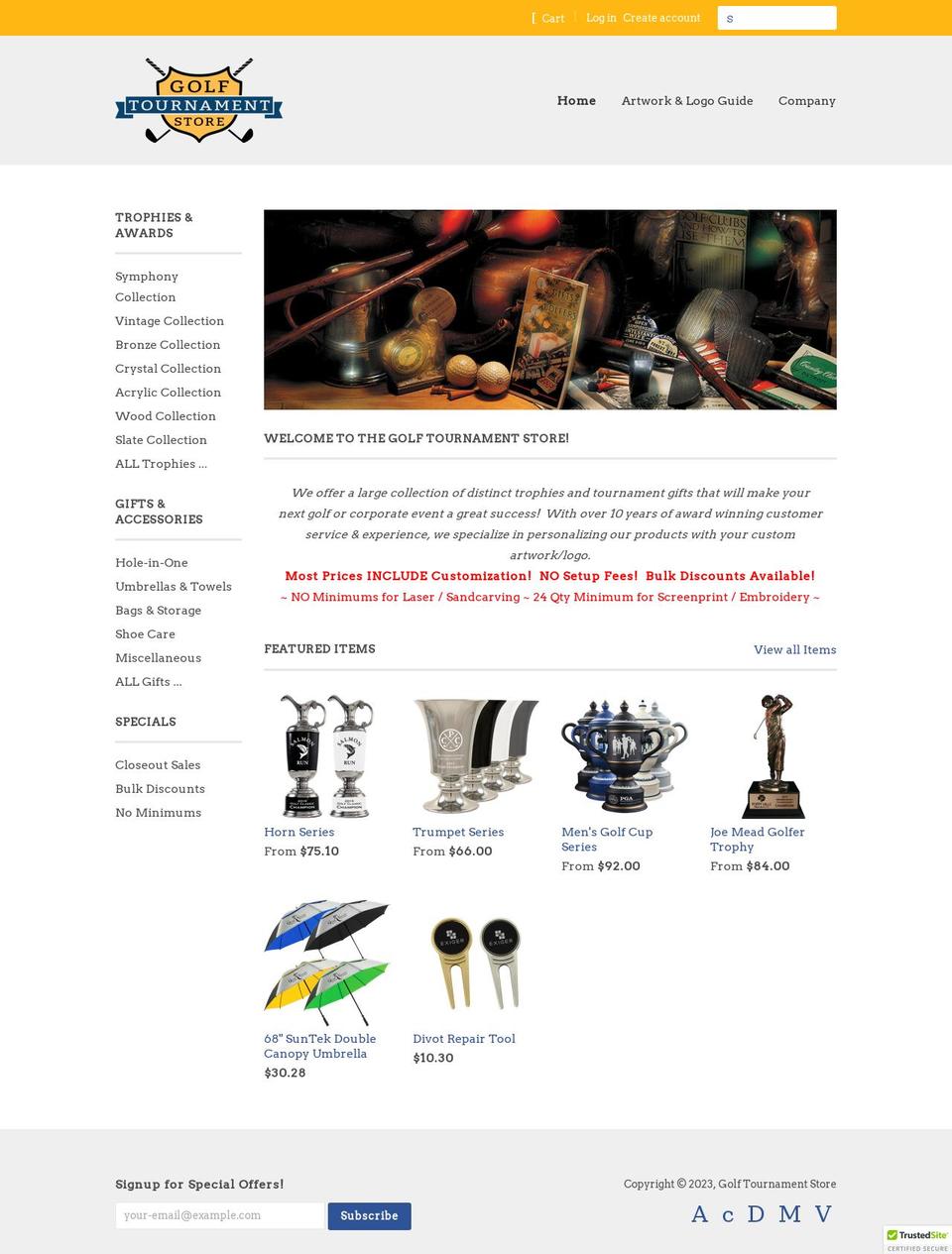 pastournamentstore.com — Shopify storefront screenshot
