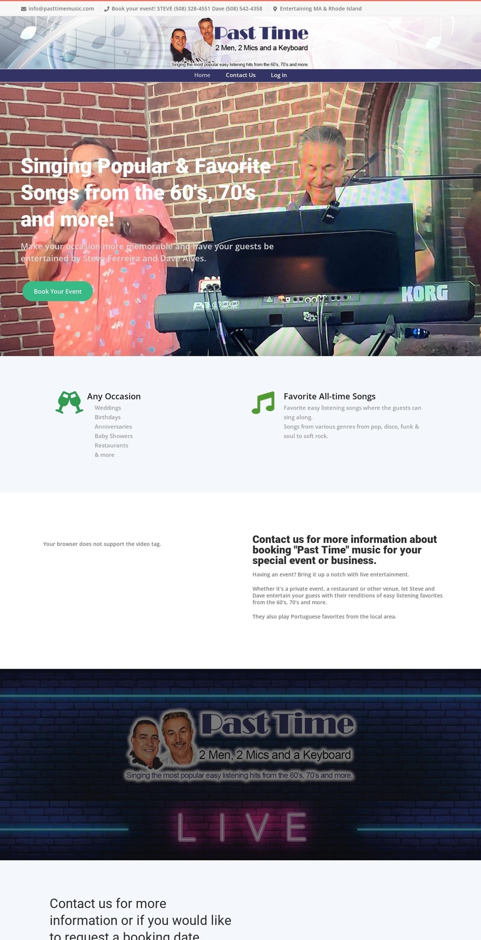 pasttimemusic.com — Shopify storefront screenshot