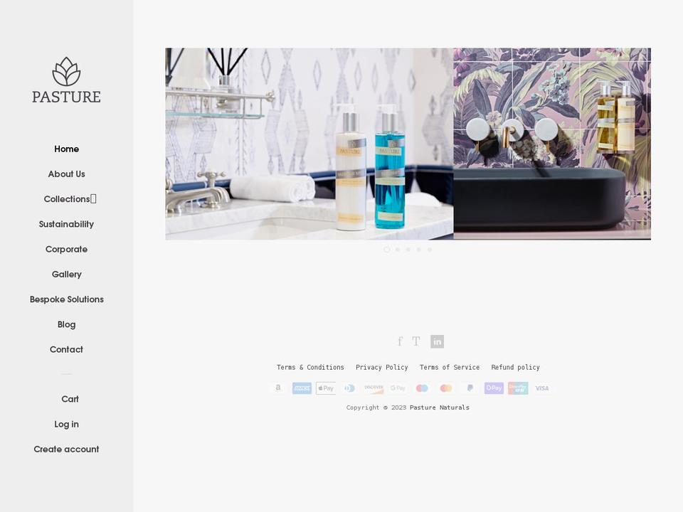pasturenaturals.com shopify website screenshot