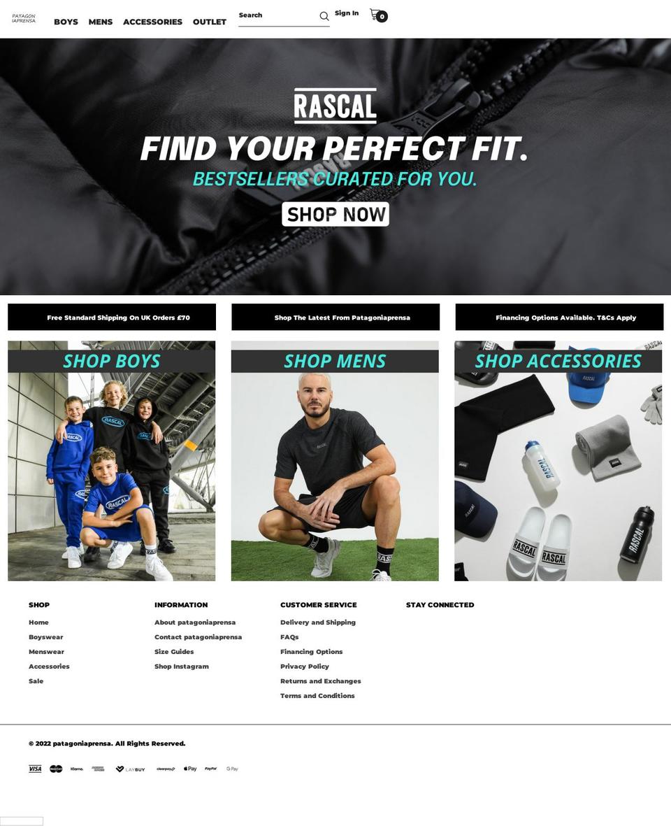 patagoniaprensa.com shopify website screenshot