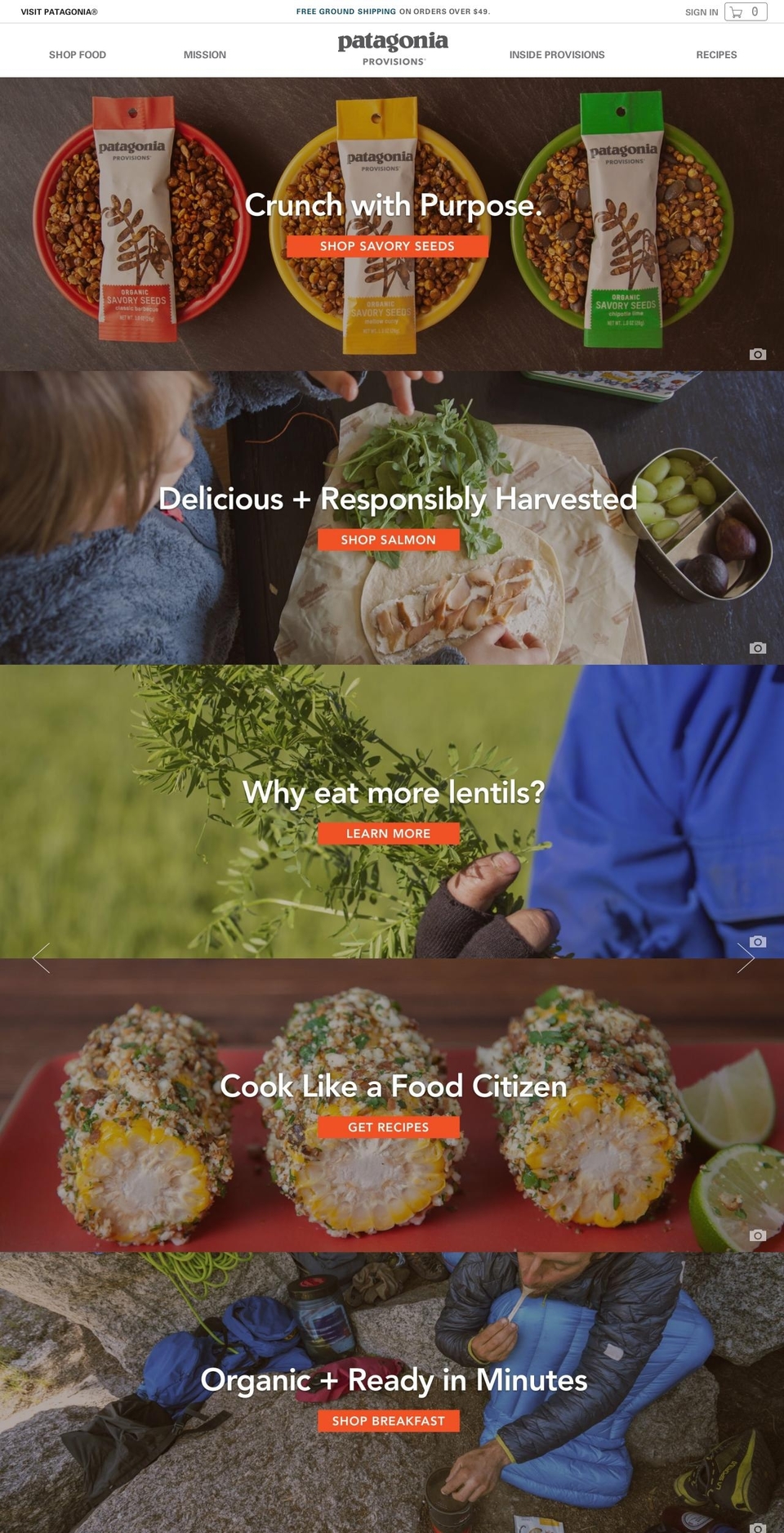 Patagonia Responsive Shopify theme site example patagoniaregenerativeorganicagriculture.com