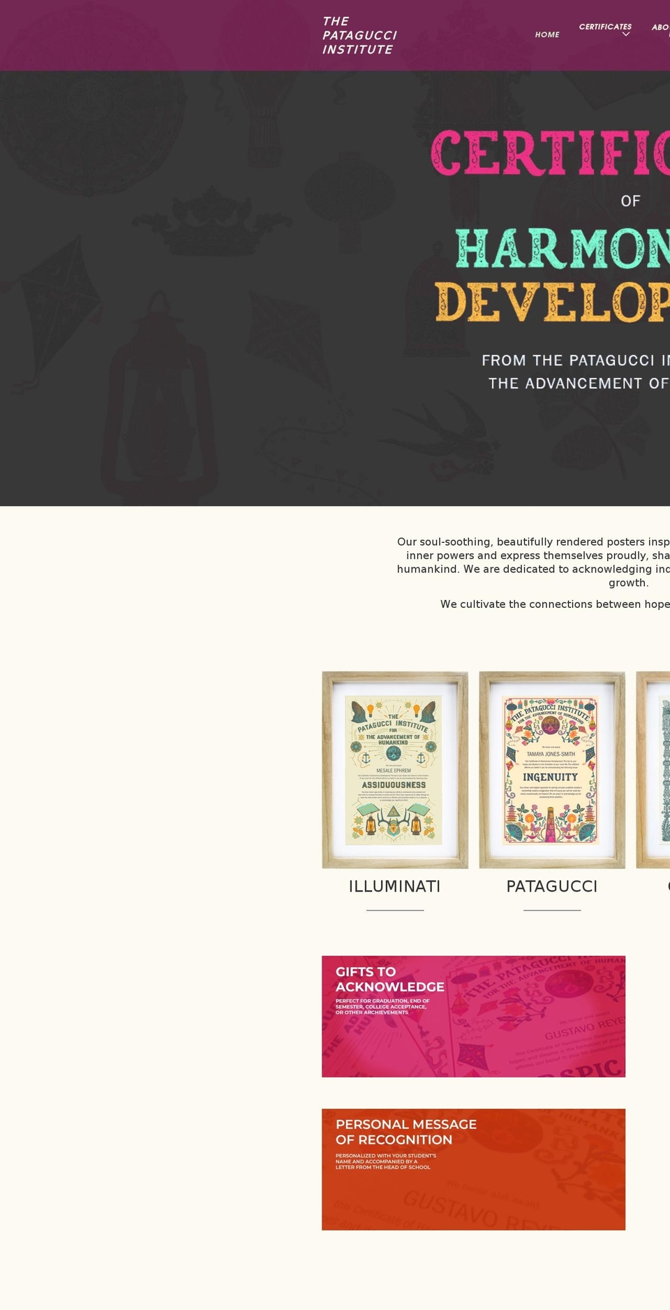 patagucciinstitute.com — Shopify storefront screenshot