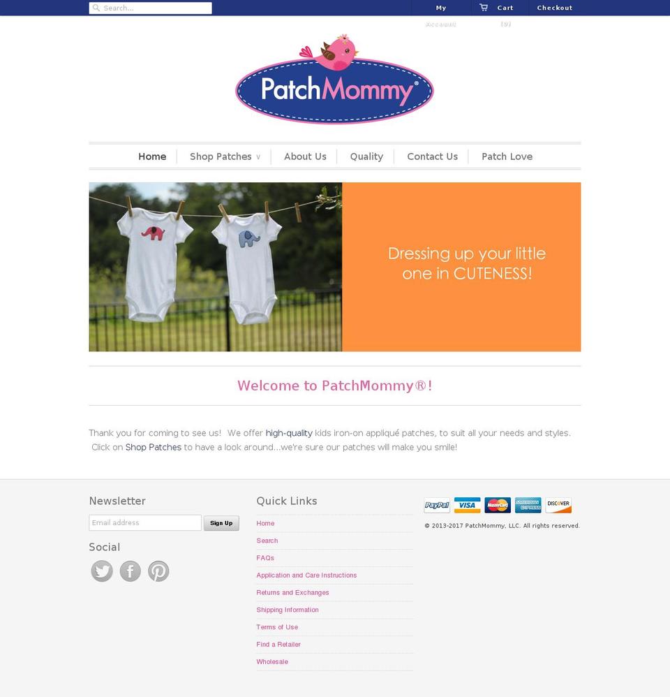 patchmommy.com shopify website screenshot
