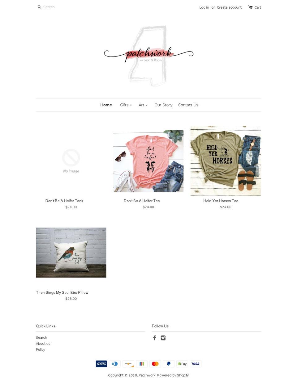 patchworkbrucems.com — Shopify storefront screenshot