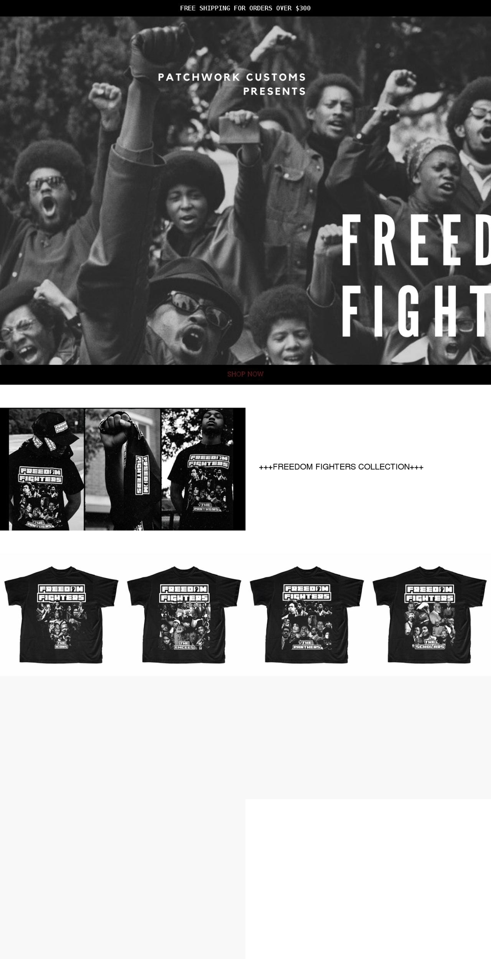 patchworkcustoms.com shopify website screenshot