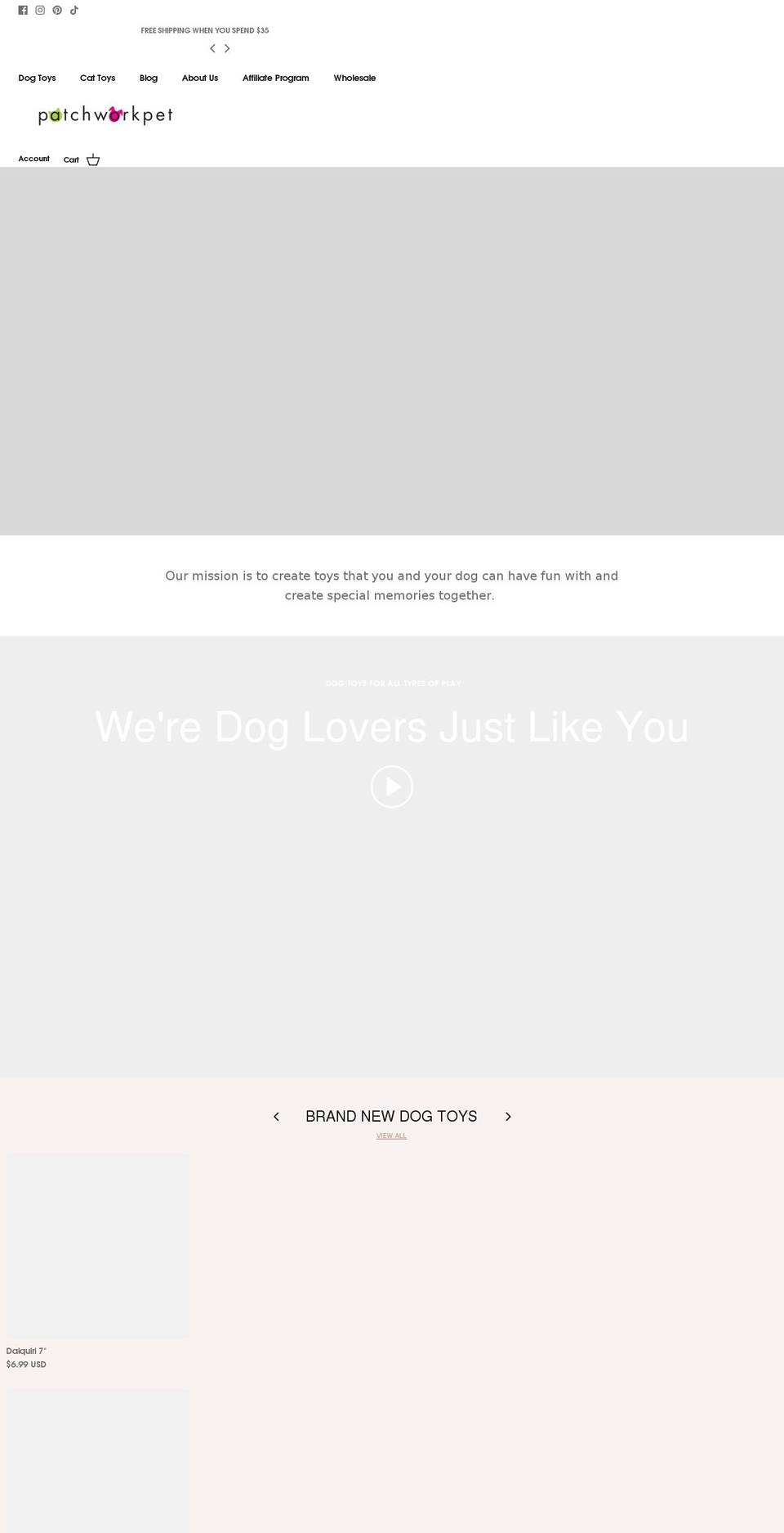 patchworkpet.com shopify website screenshot