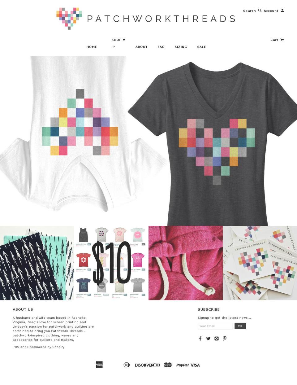 patchworkthreads.com shopify website screenshot