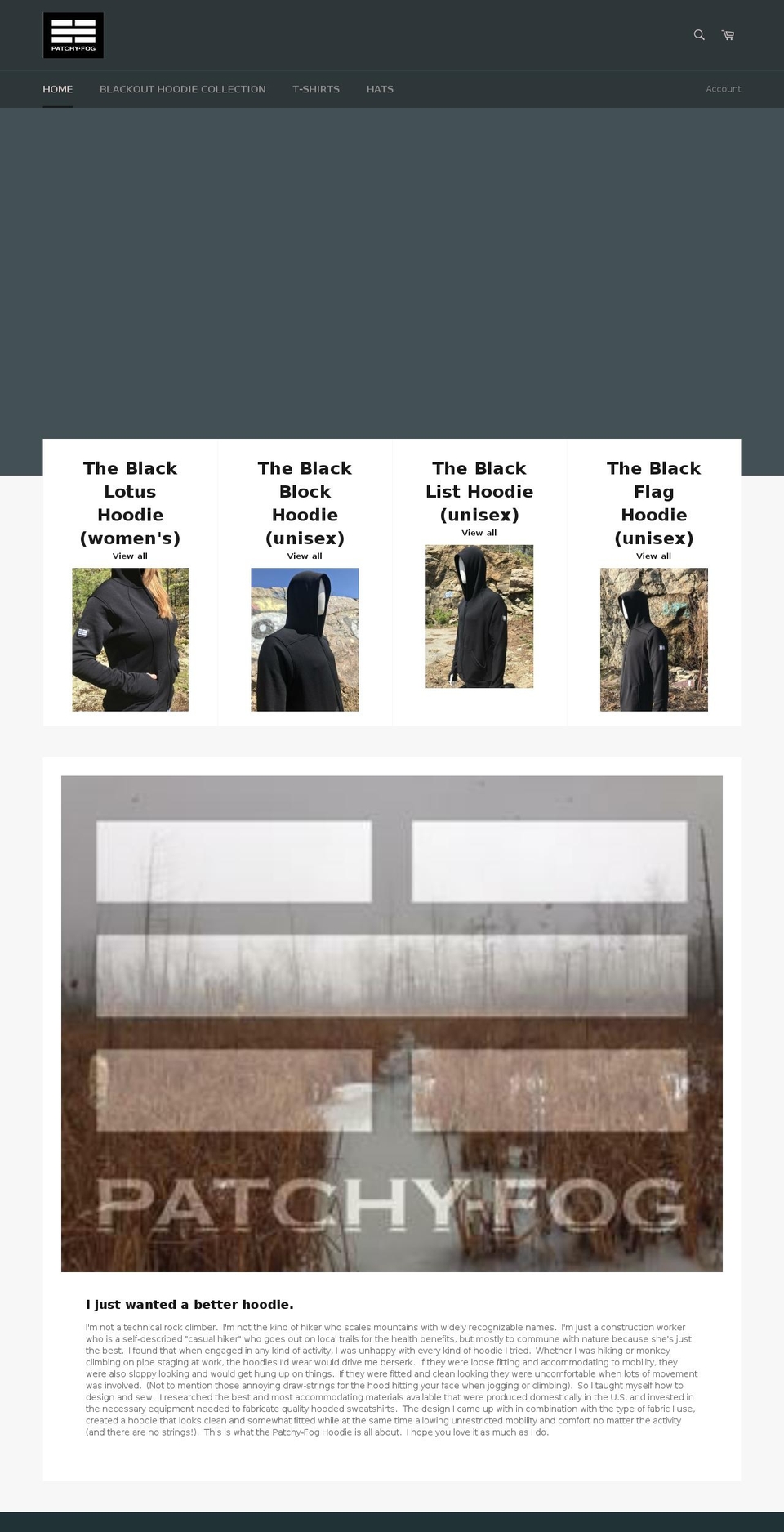 patchy-fog.com — Shopify storefront screenshot