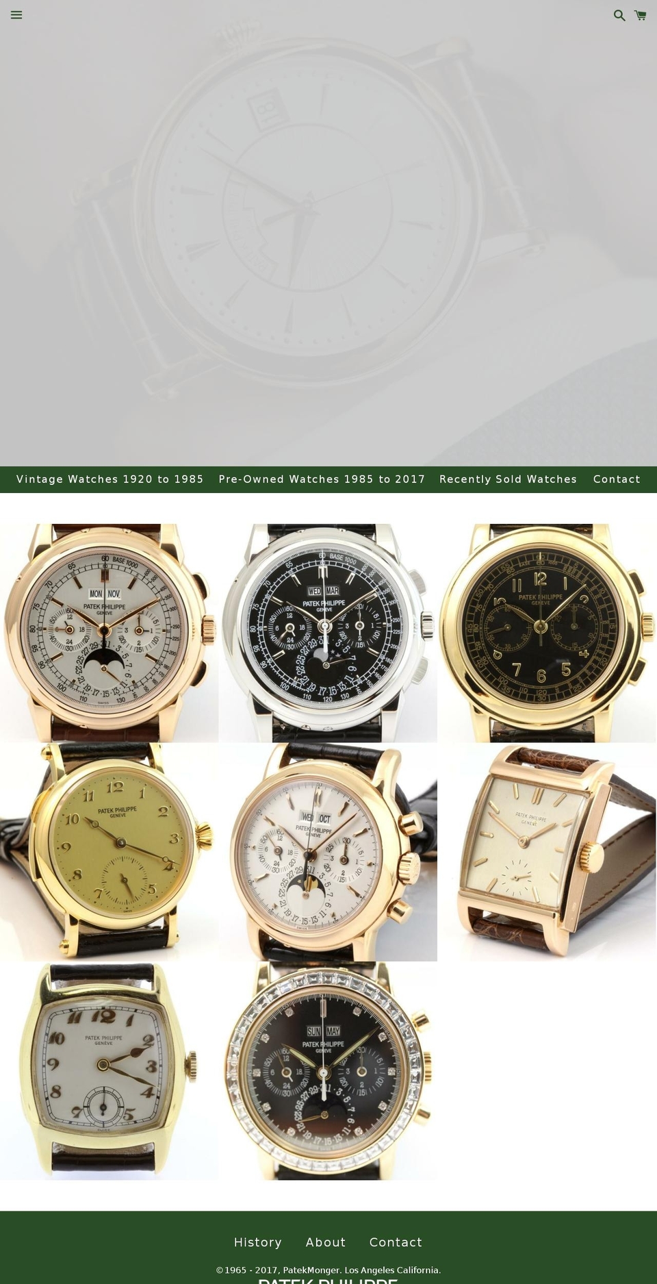 patekmonger.myshopify.com shopify website screenshot