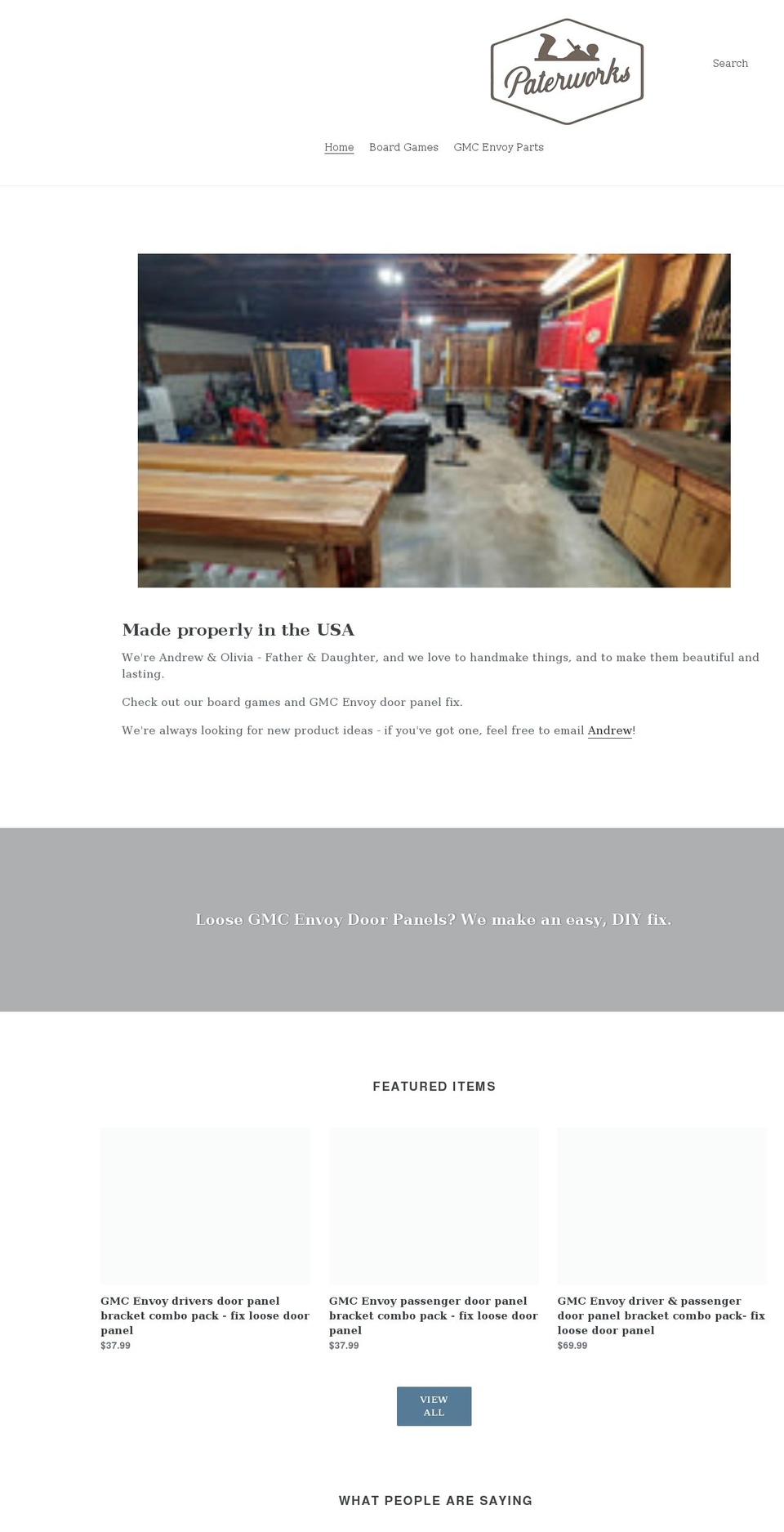 paterinvent.com shopify website screenshot