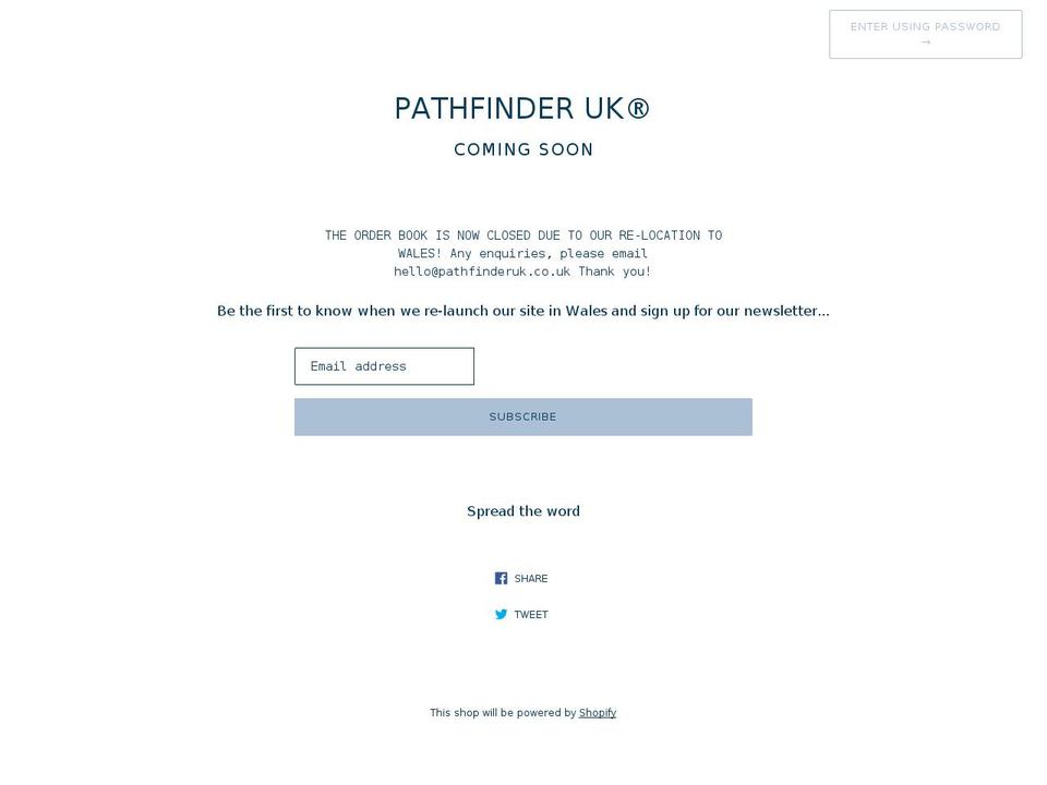 pathfinderuk.co.uk shopify website screenshot