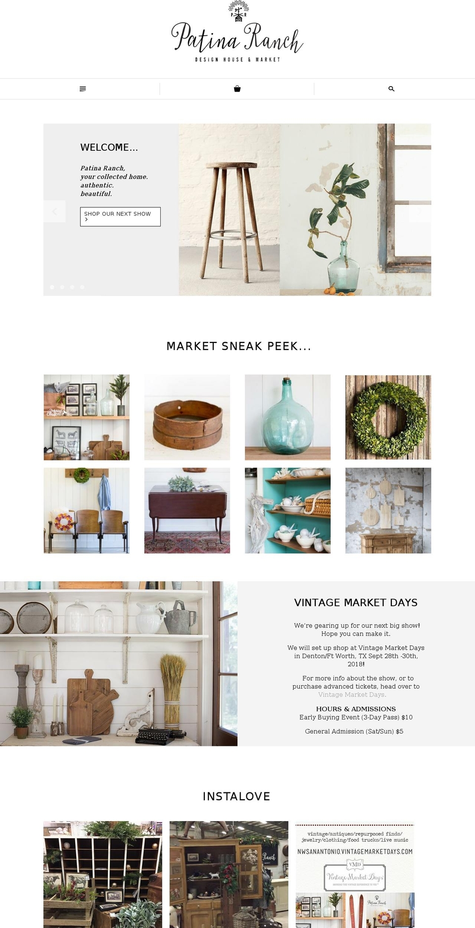 patinaranch.com — Shopify storefront screenshot