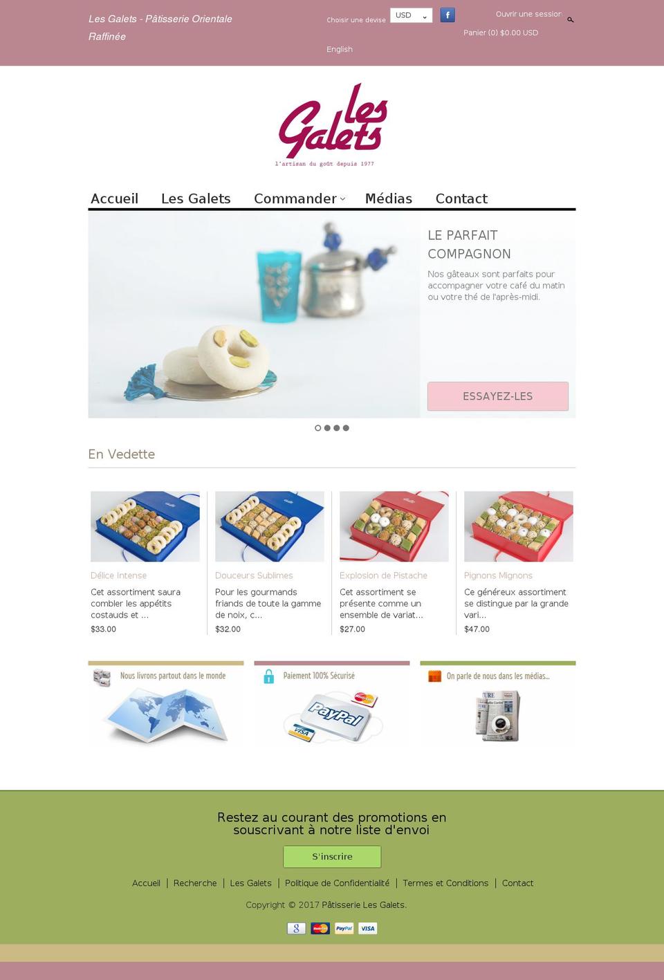 YourStore Shopify theme site example patisserielesgalets.com