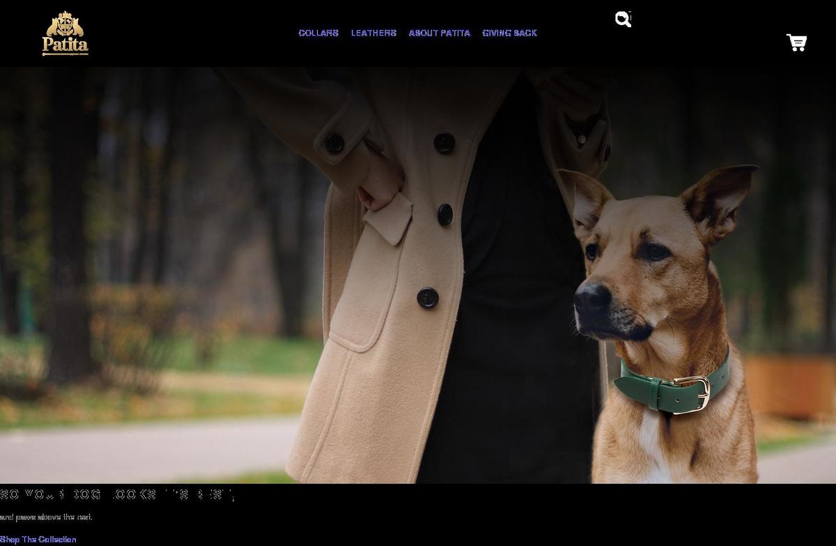 patitacollars.com shopify website screenshot