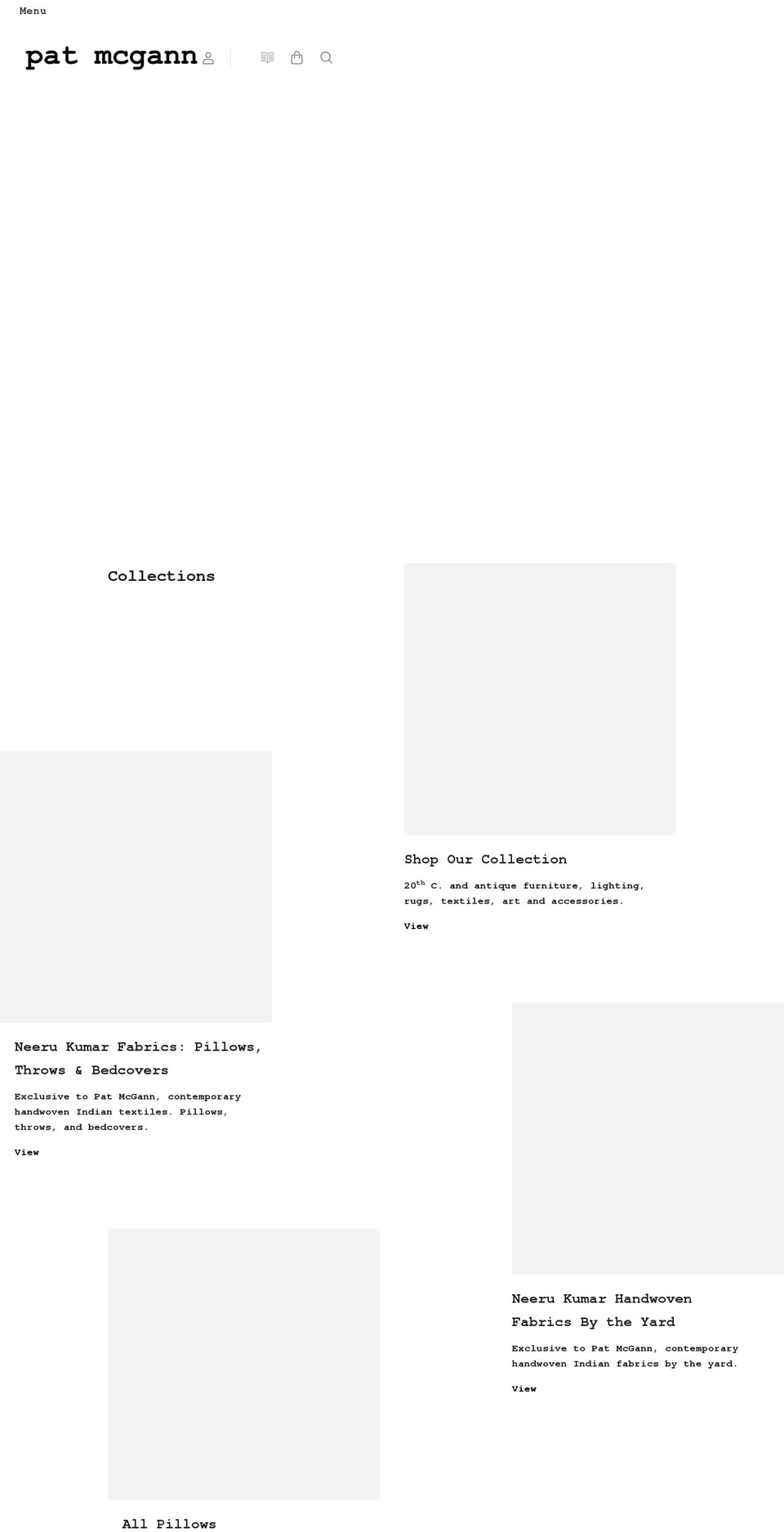 patmcganngallery.com shopify website screenshot