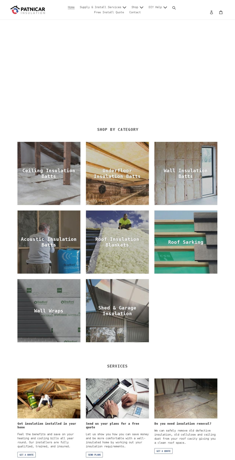 patnicar.com.au shopify website screenshot