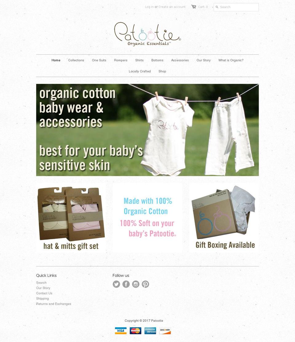patootiekids.com shopify website screenshot