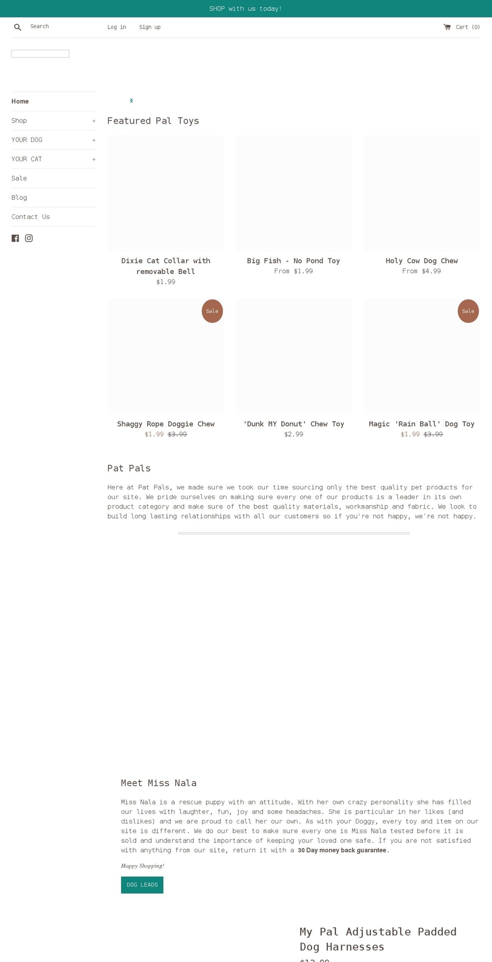 patpals.shop shopify website screenshot