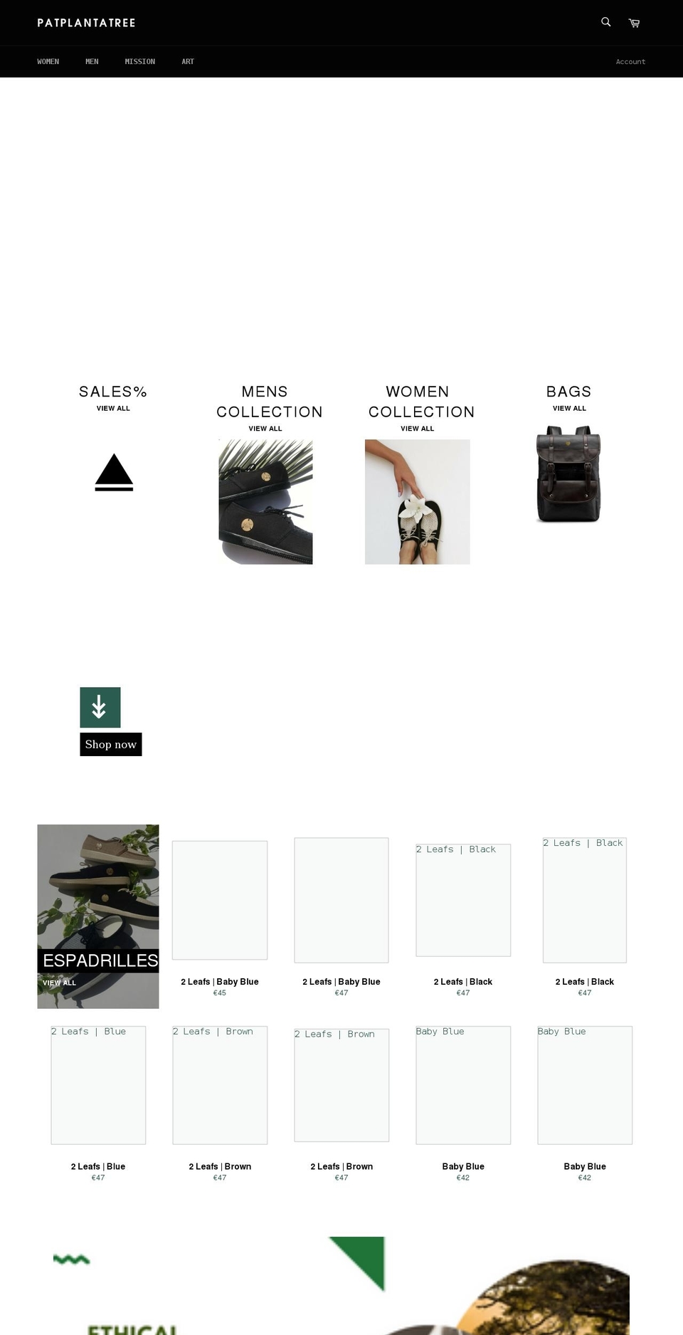 patplantatree.com — Shopify storefront screenshot