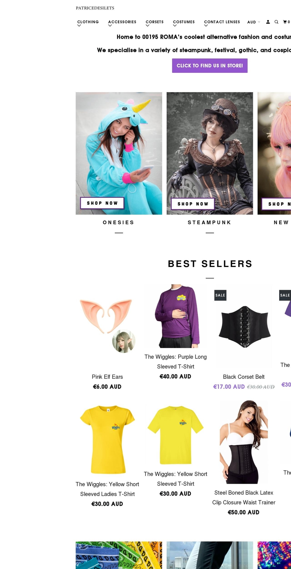 patricedesilets.com shopify website screenshot