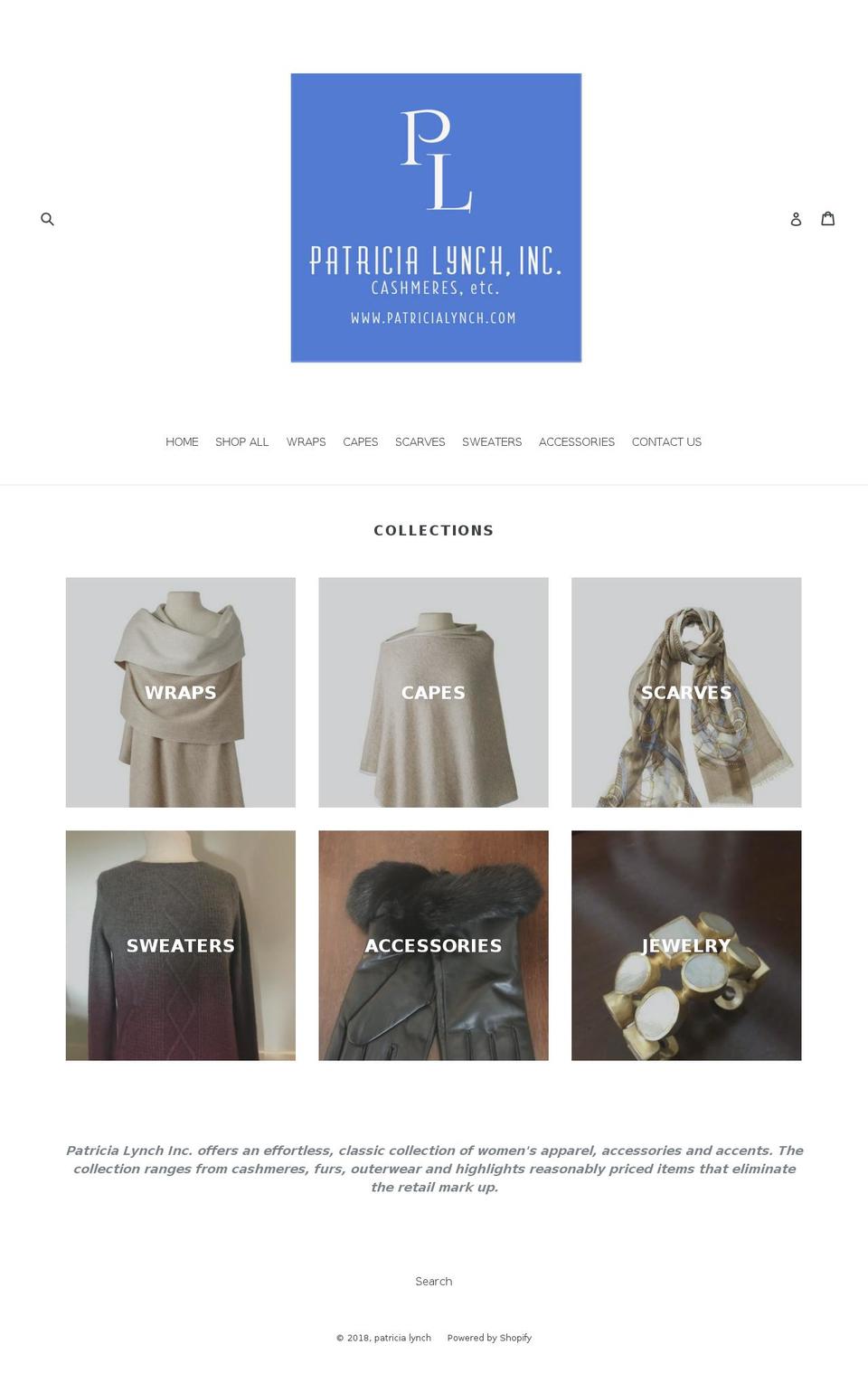 patricialynch.com shopify website screenshot