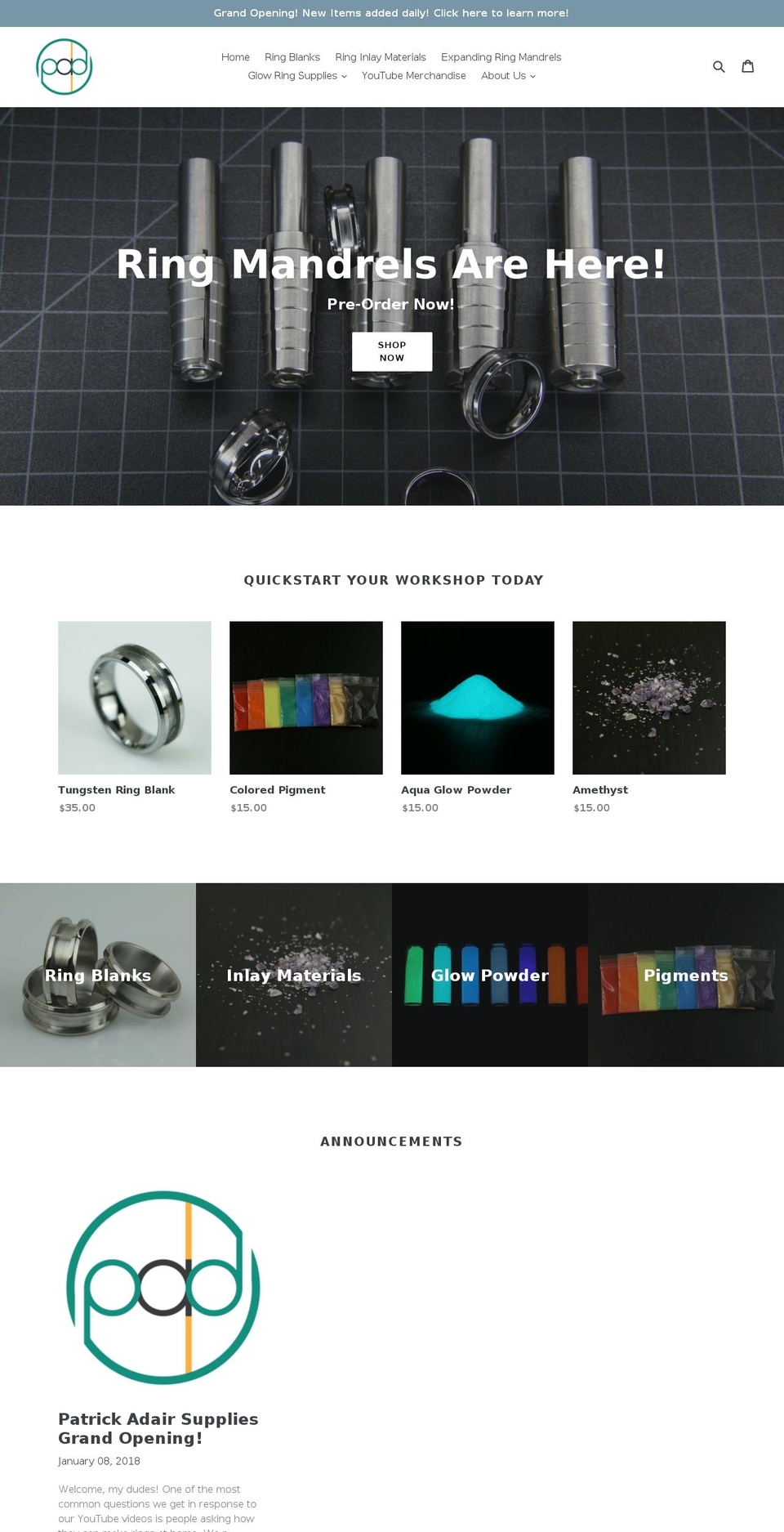 patrickadairsupplies.com shopify website screenshot