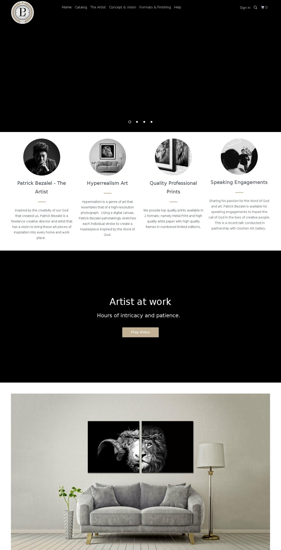 patrickbezalel.com — Shopify storefront screenshot