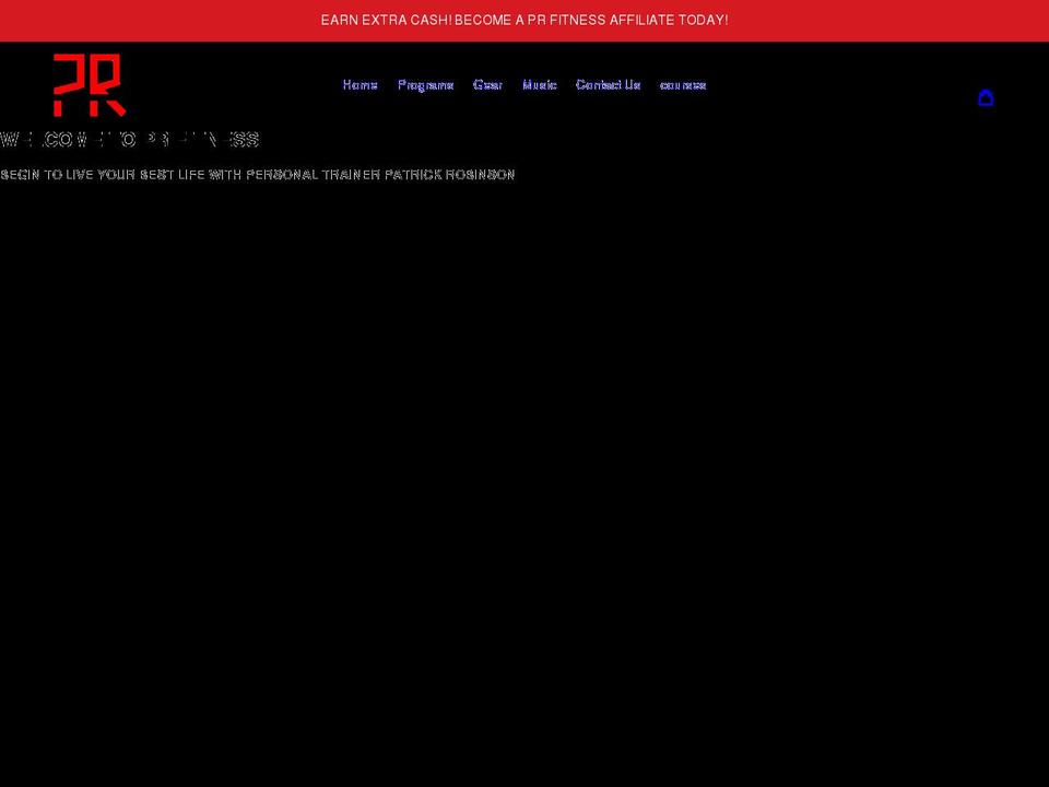 patrickrobinsonfitness.com shopify website screenshot