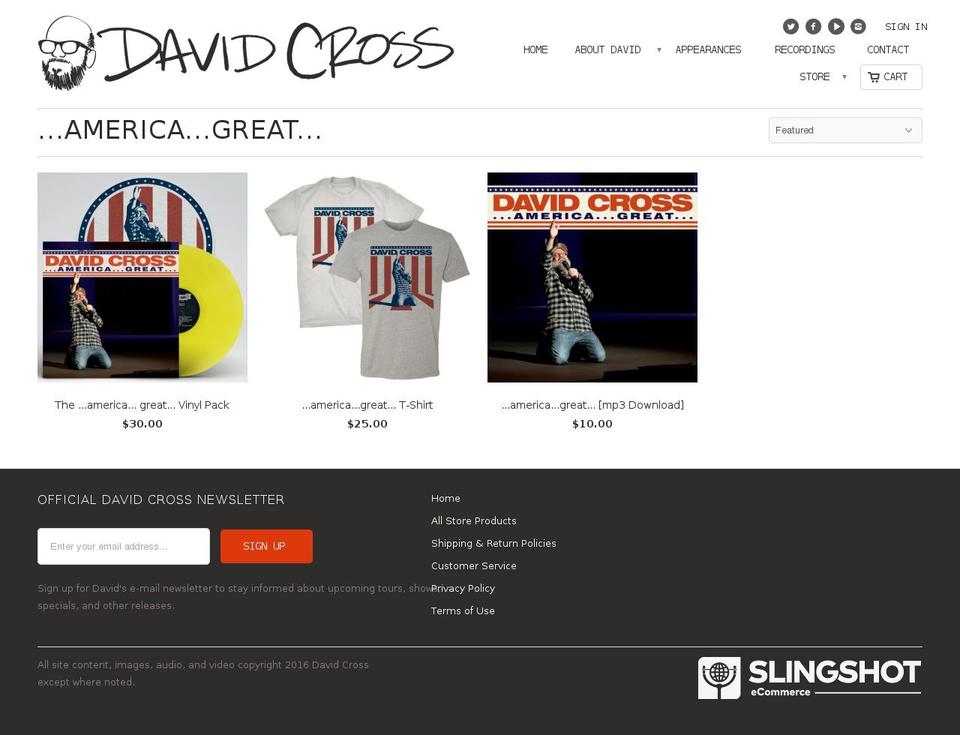David Cross Shopify theme site example patriojizm.com