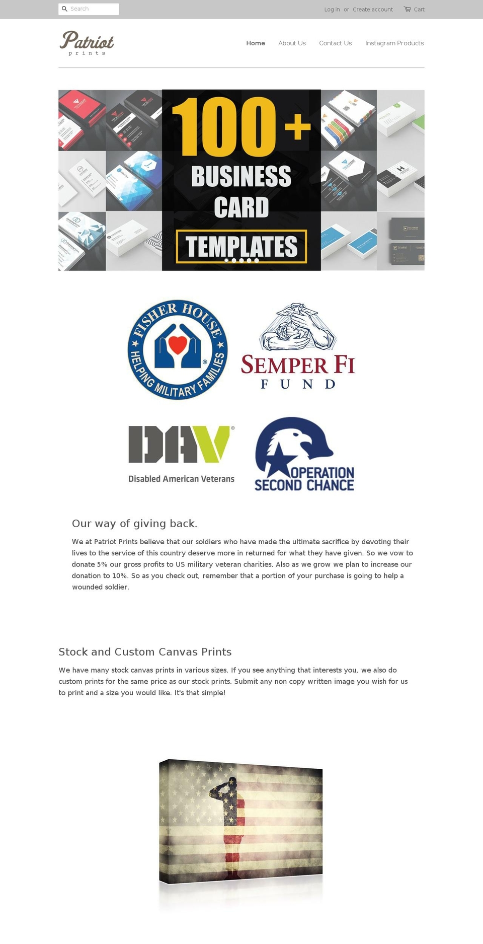 patriot-prints.com — Shopify storefront screenshot