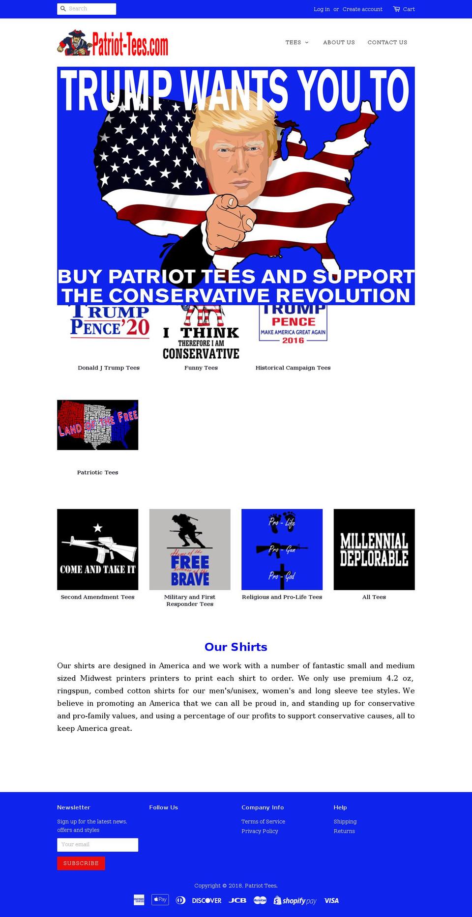 patriot-tees.com — Shopify storefront screenshot