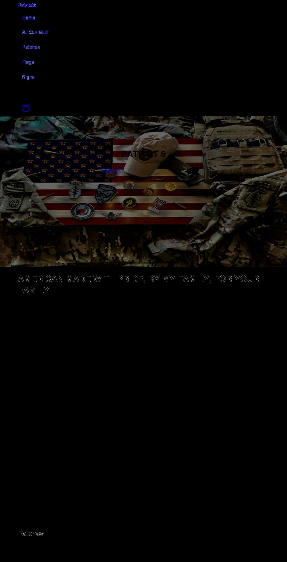 patriot6.com shopify website screenshot
