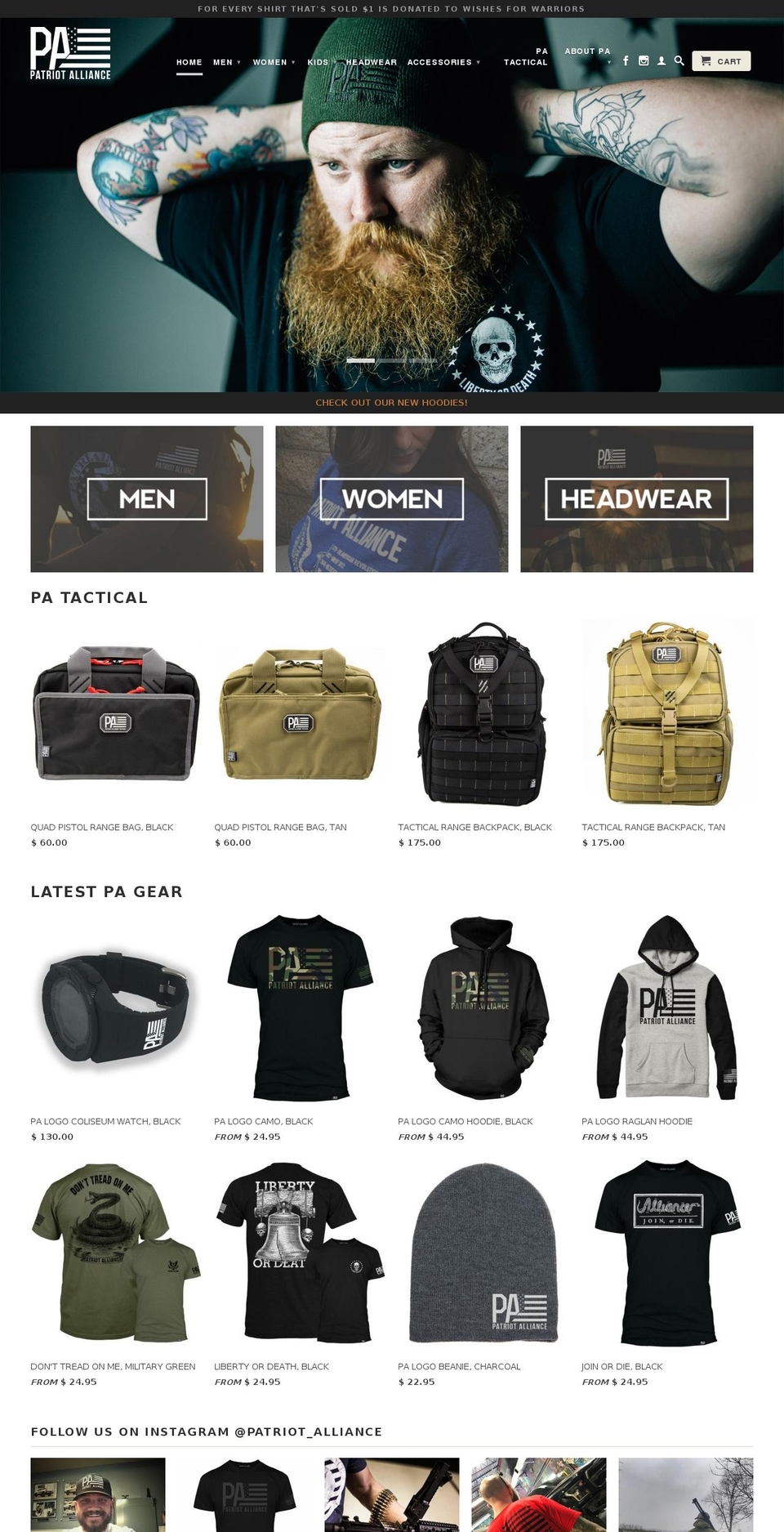 patriotallianceusa.com shopify website screenshot