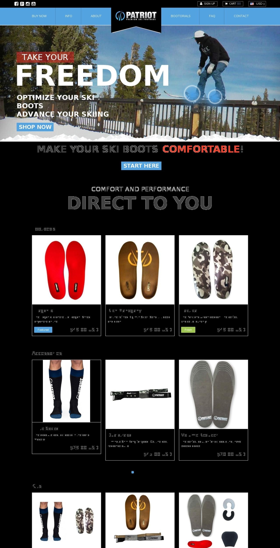 patriotfootbeds.com shopify website screenshot