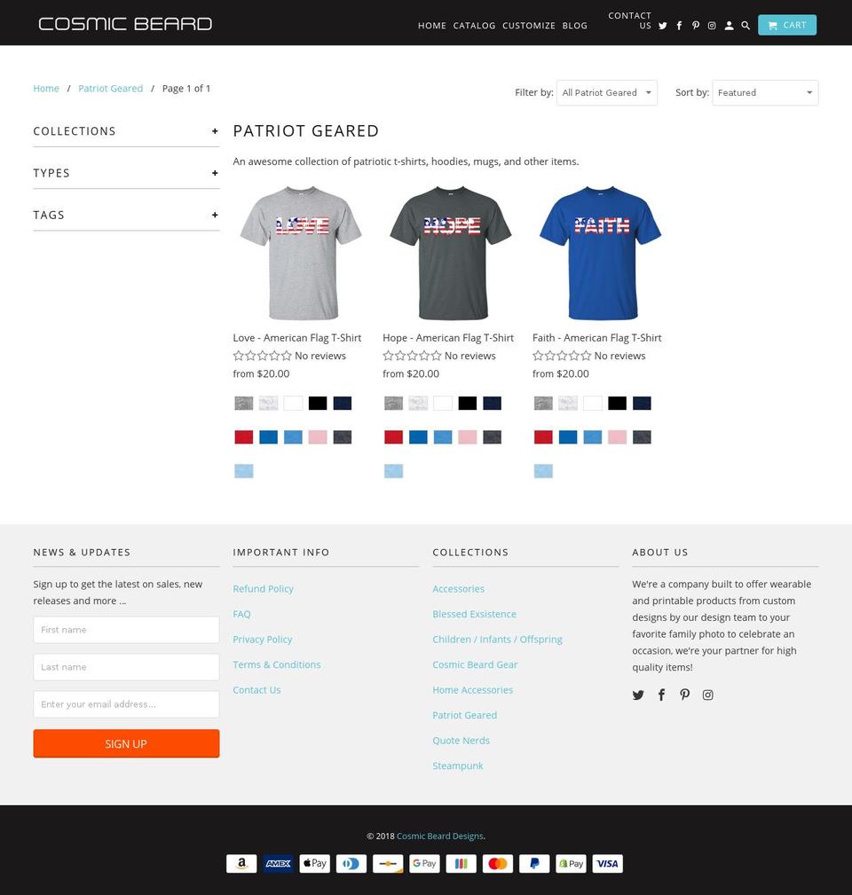 patriotgeared.com — Shopify storefront screenshot