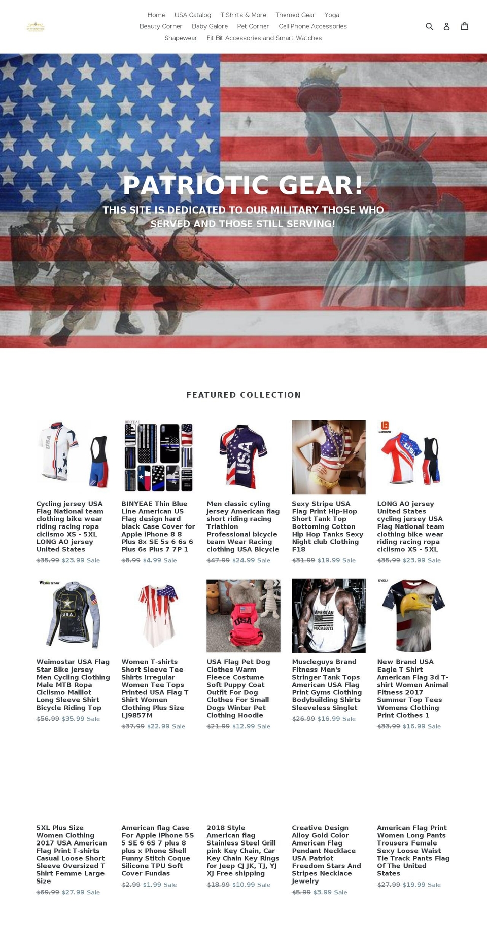 patrioticgearusa.com — Shopify storefront screenshot